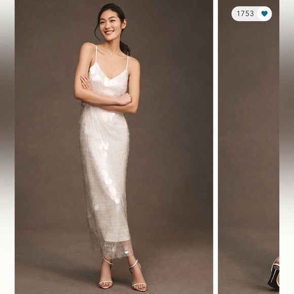 BHLDN Dresses & Skirts - CUSTOM BHLDN Amour Sequin Midi Dress